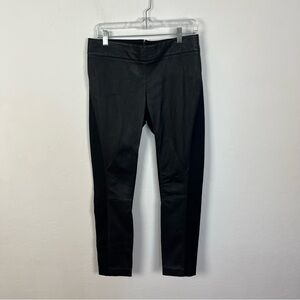 Kaufmanfranco Black Straight Leg Leather Panel Pants